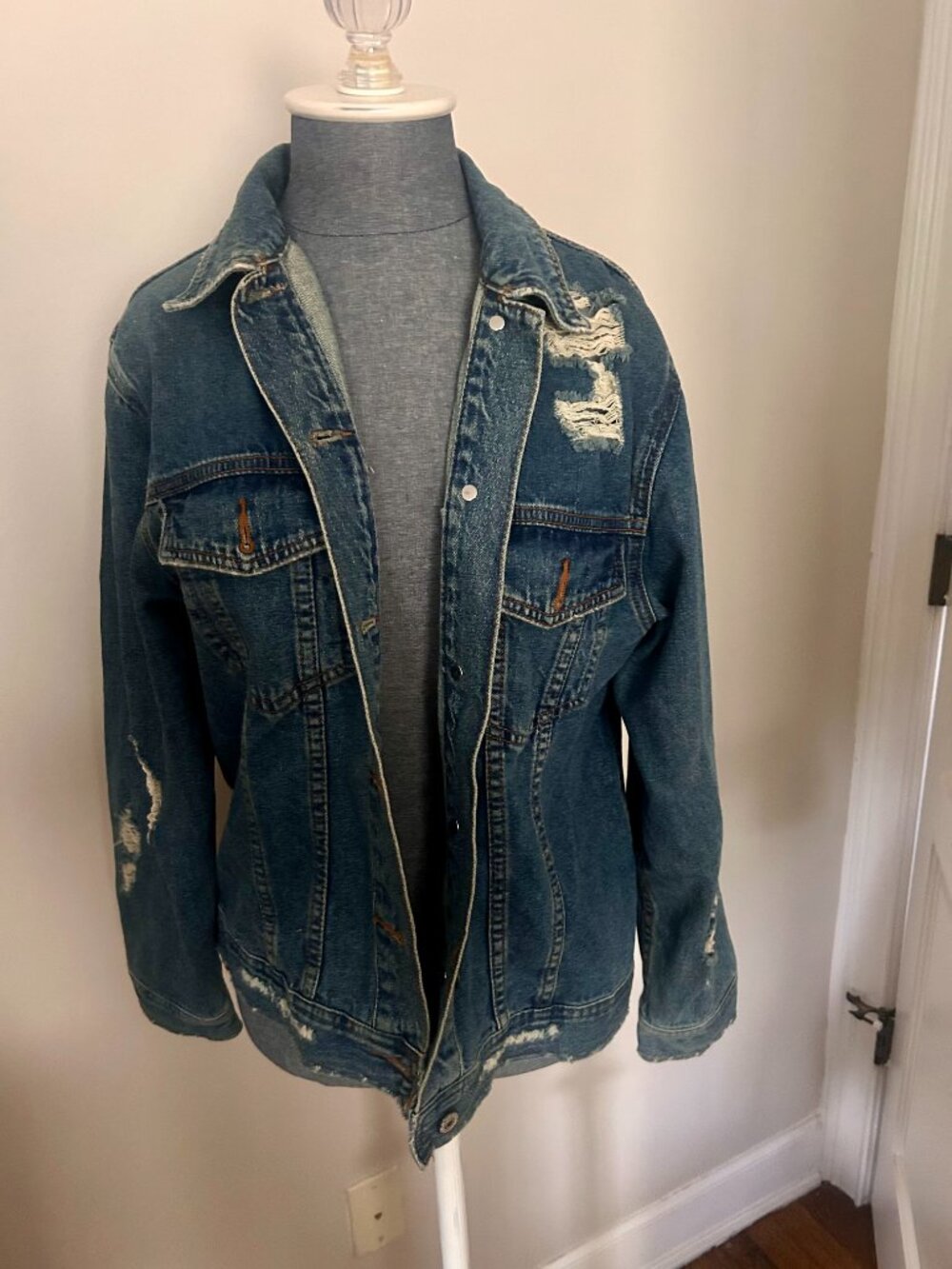 Embroidered Denim Jacket - Picture 2 of 3